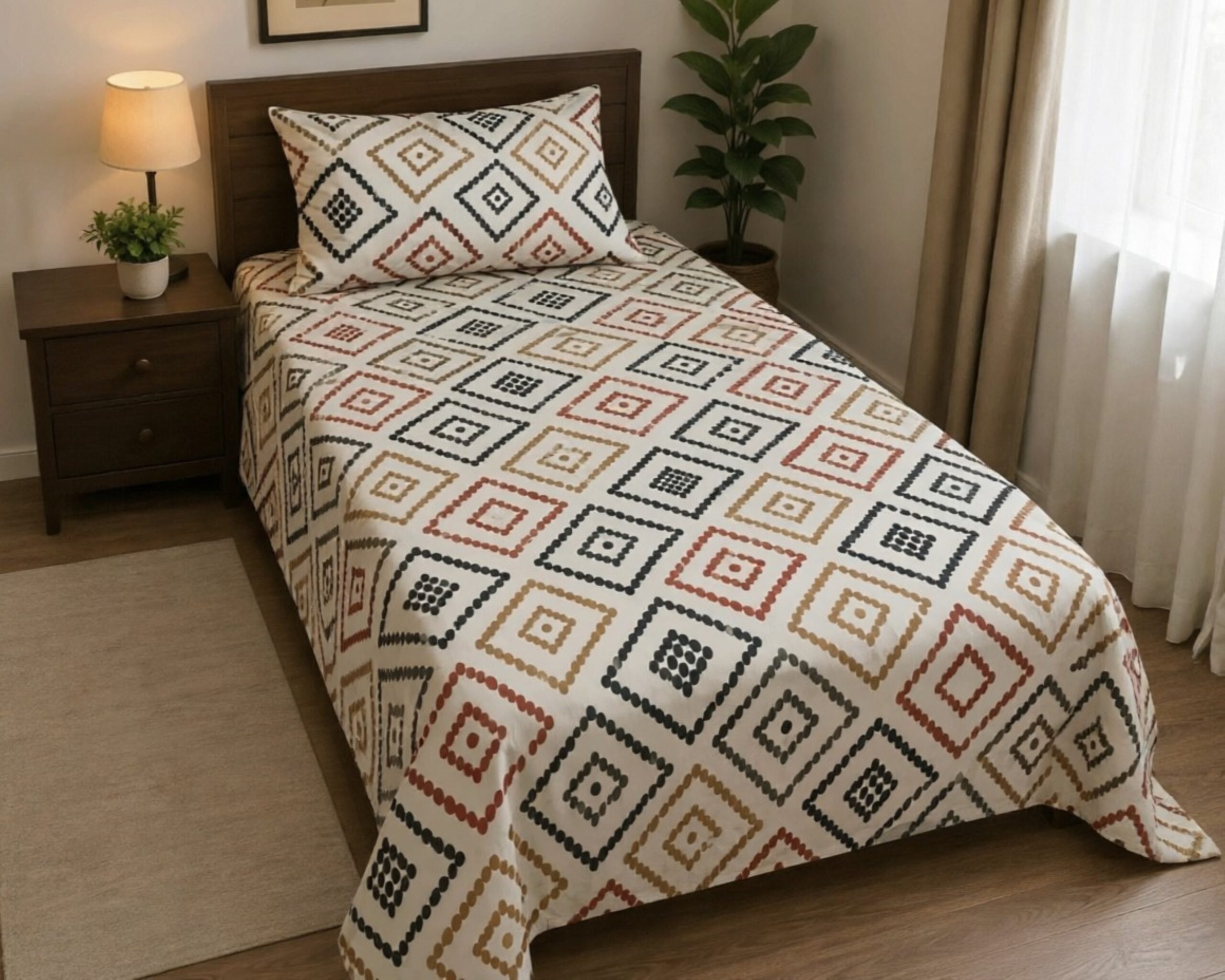 Marigold Lattice Bedsheet Set