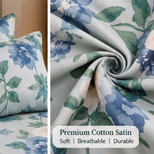 White satin striped luxury bedsheet set