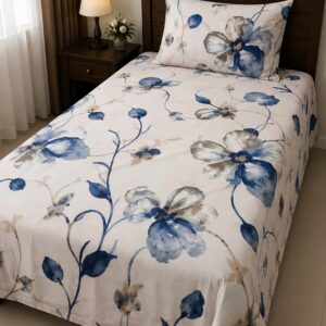 Indigo Bloom Bedsheet Set