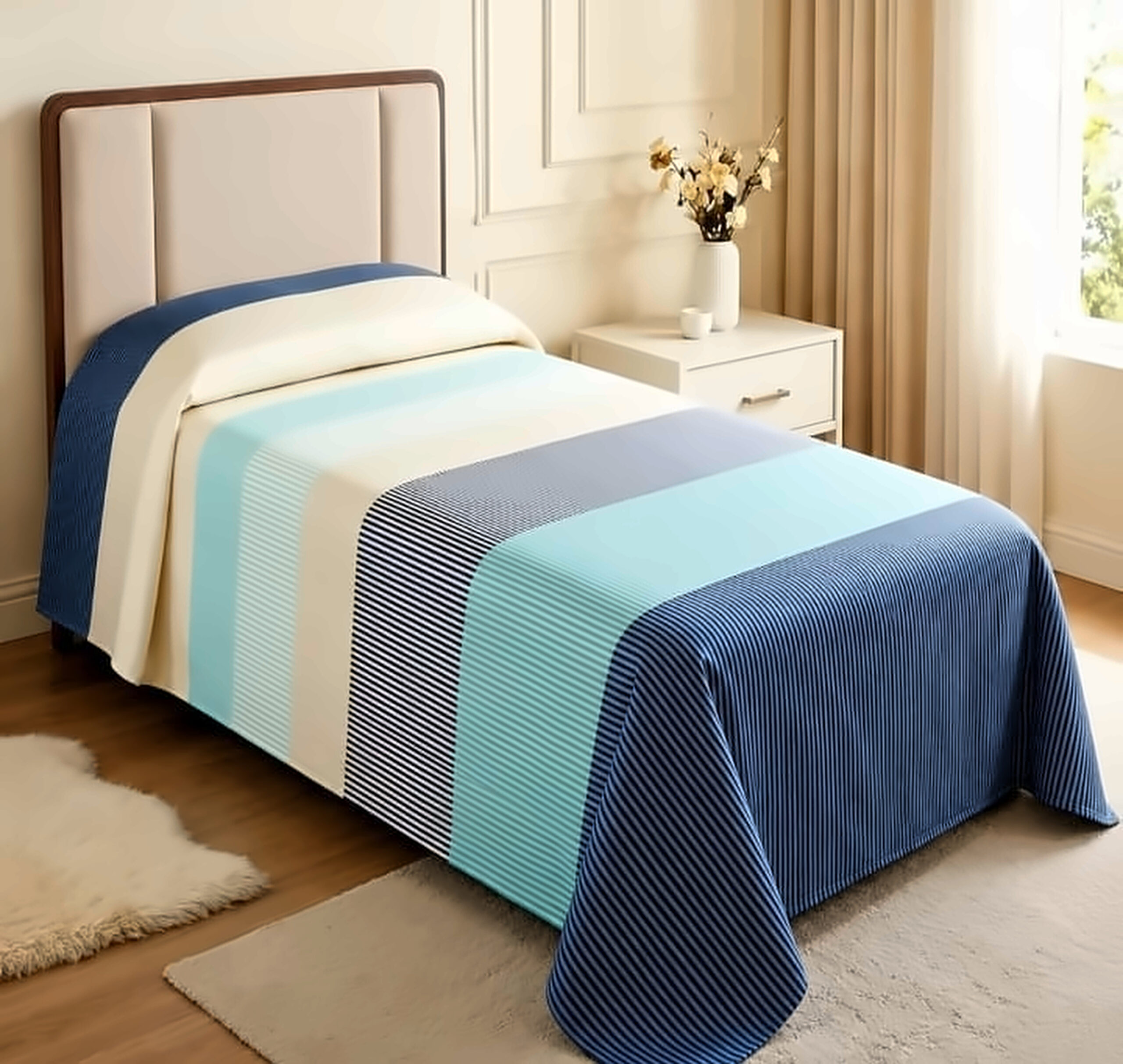 Coastal Stripe Bed Cover