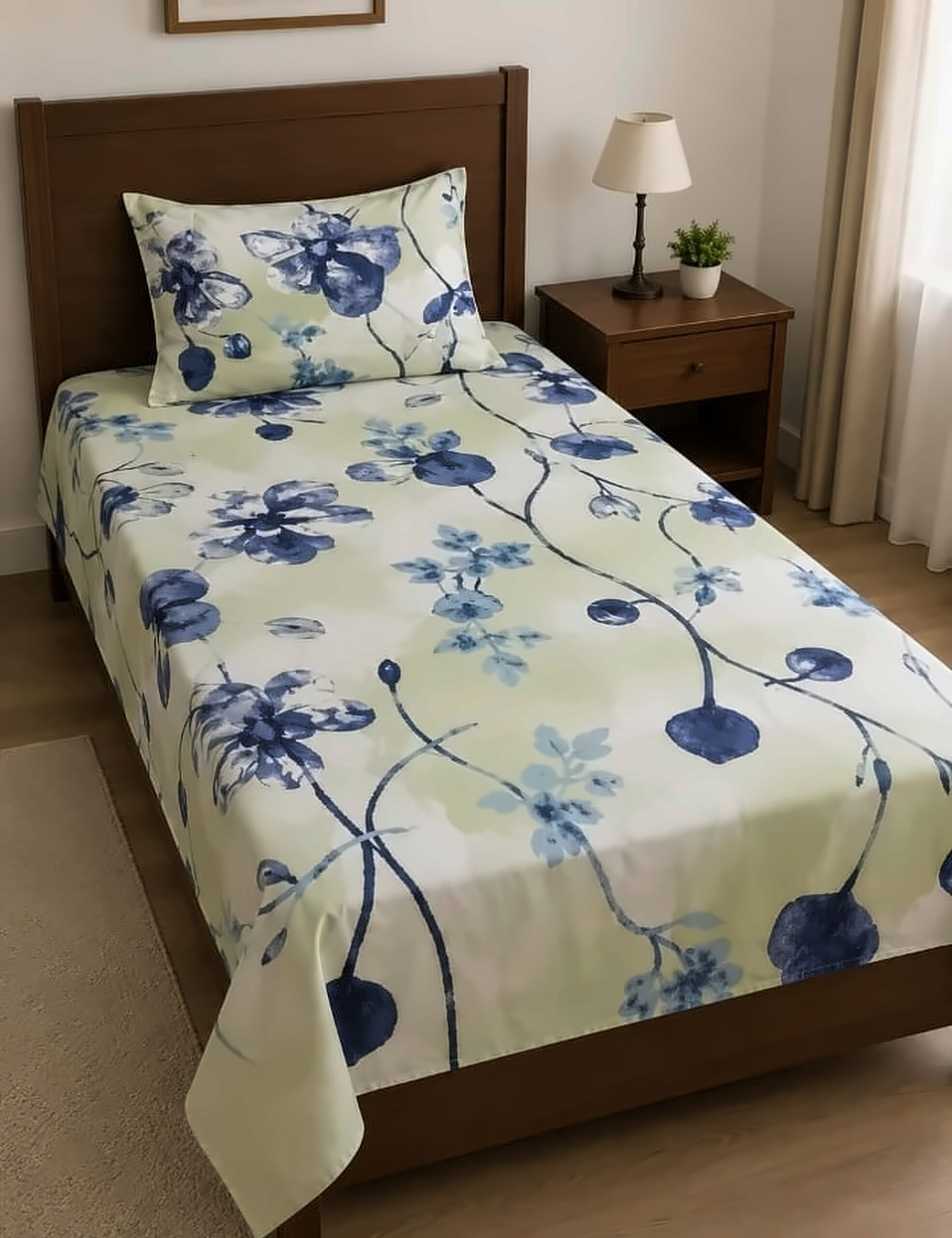 Indigo Vine Bedsheet Set