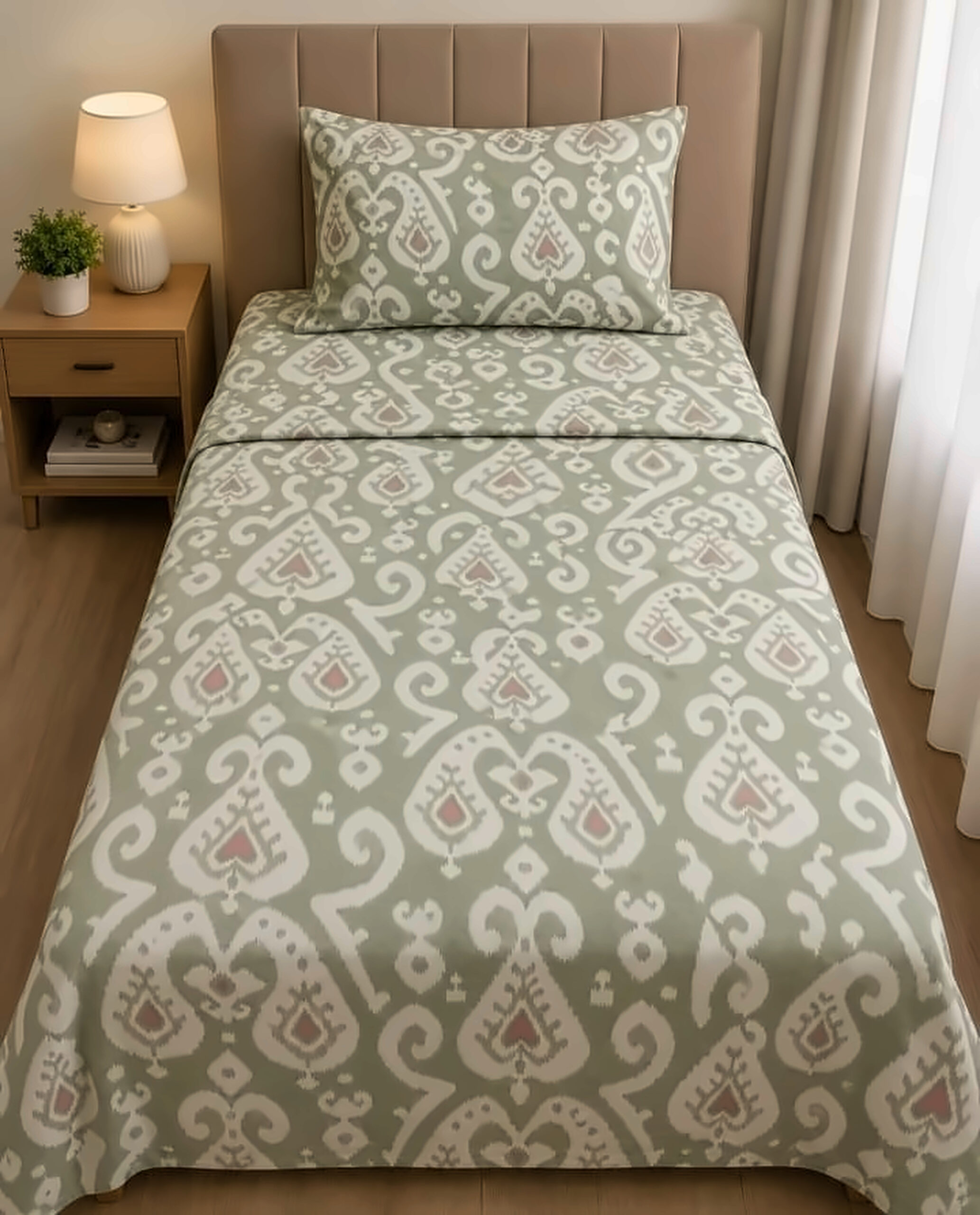 Sage Paisley Bedsheet Set